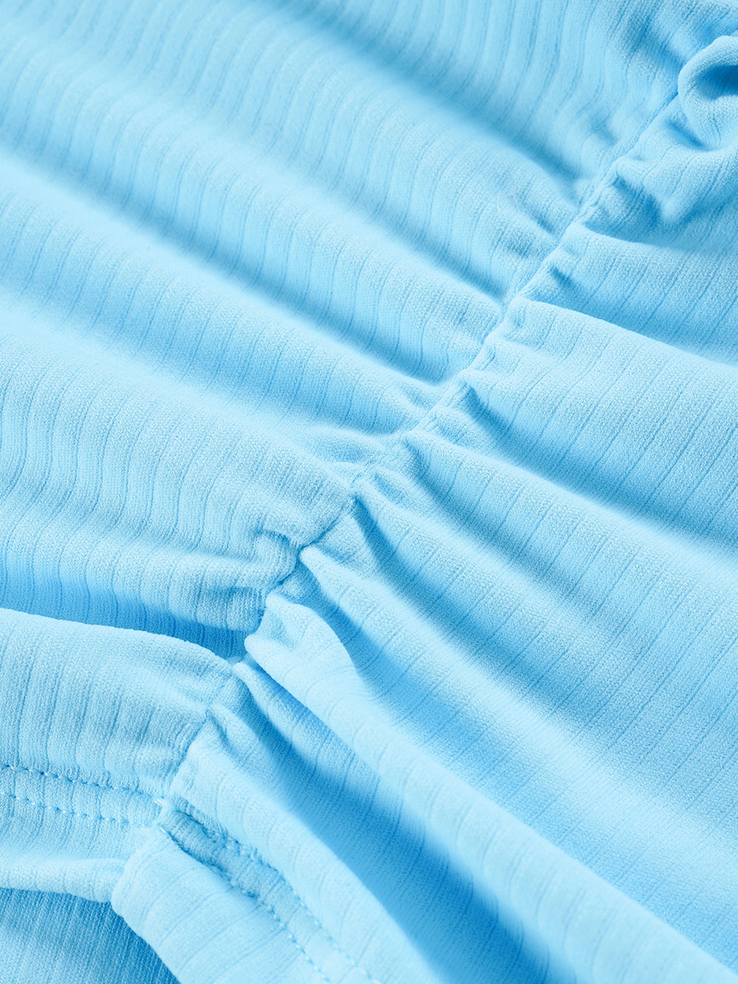 Double Cross Ruched Bodycon Crop Top