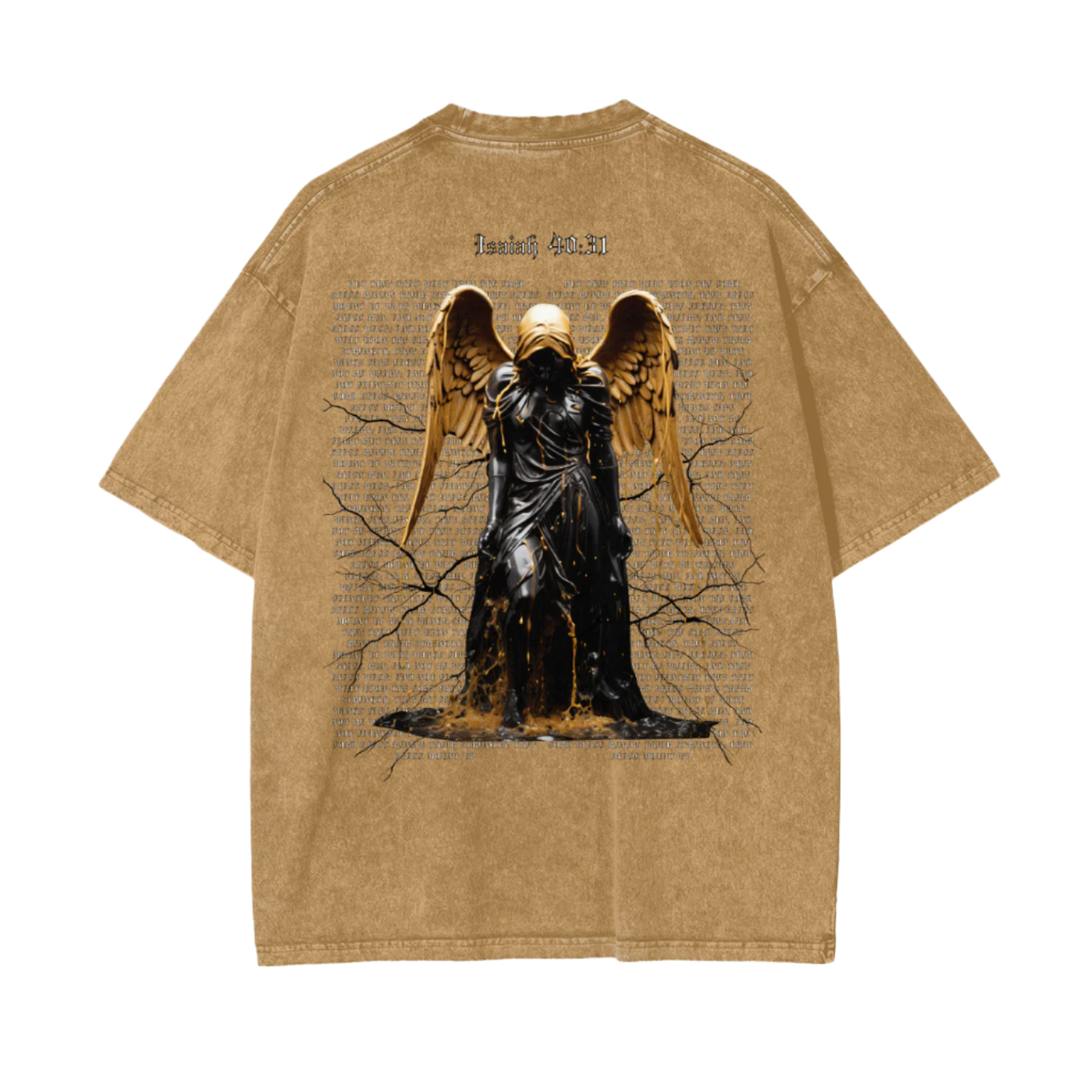 Gold Angel | Oversize Snow Wash T-Shirt