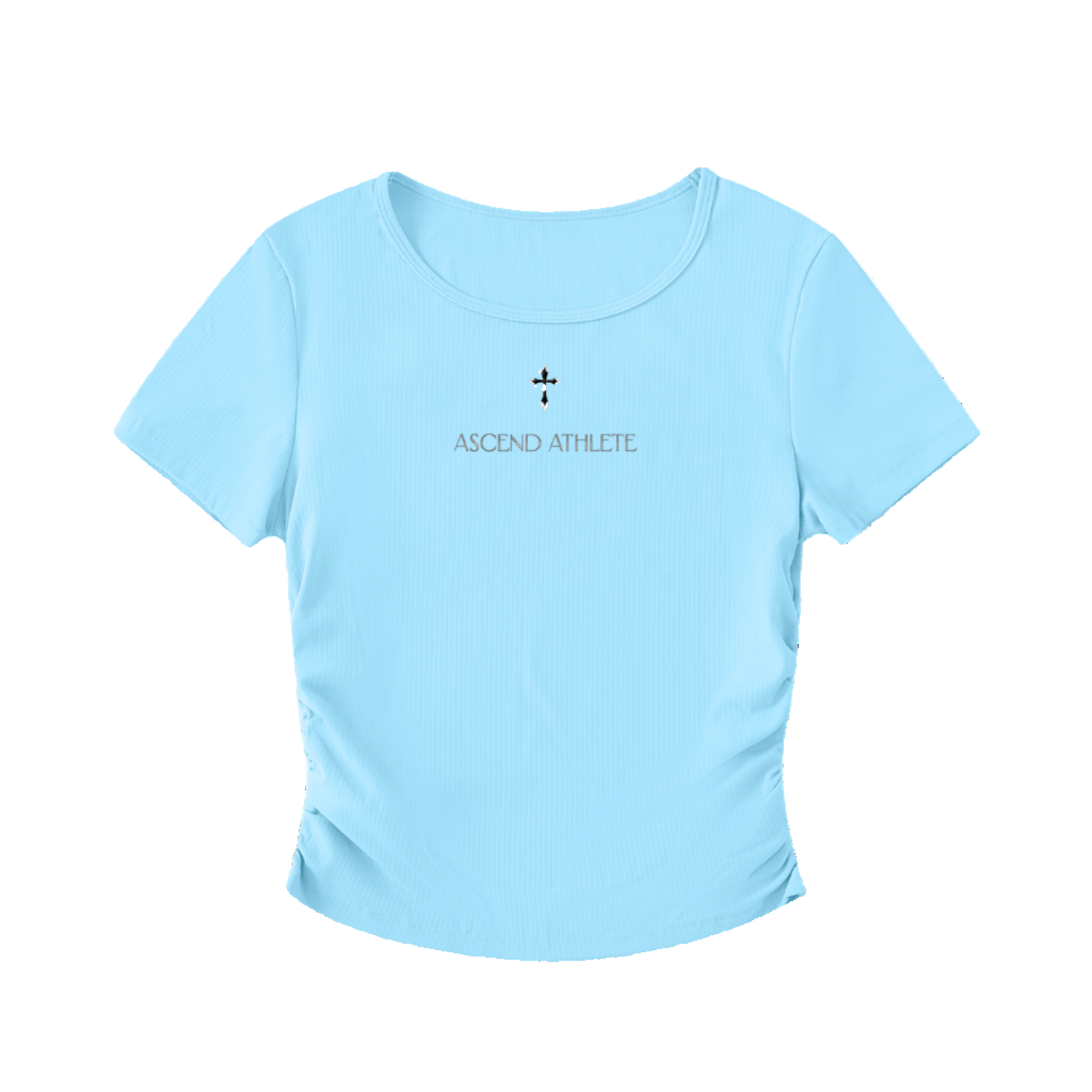 Double Cross Ruched Bodycon Crop Top