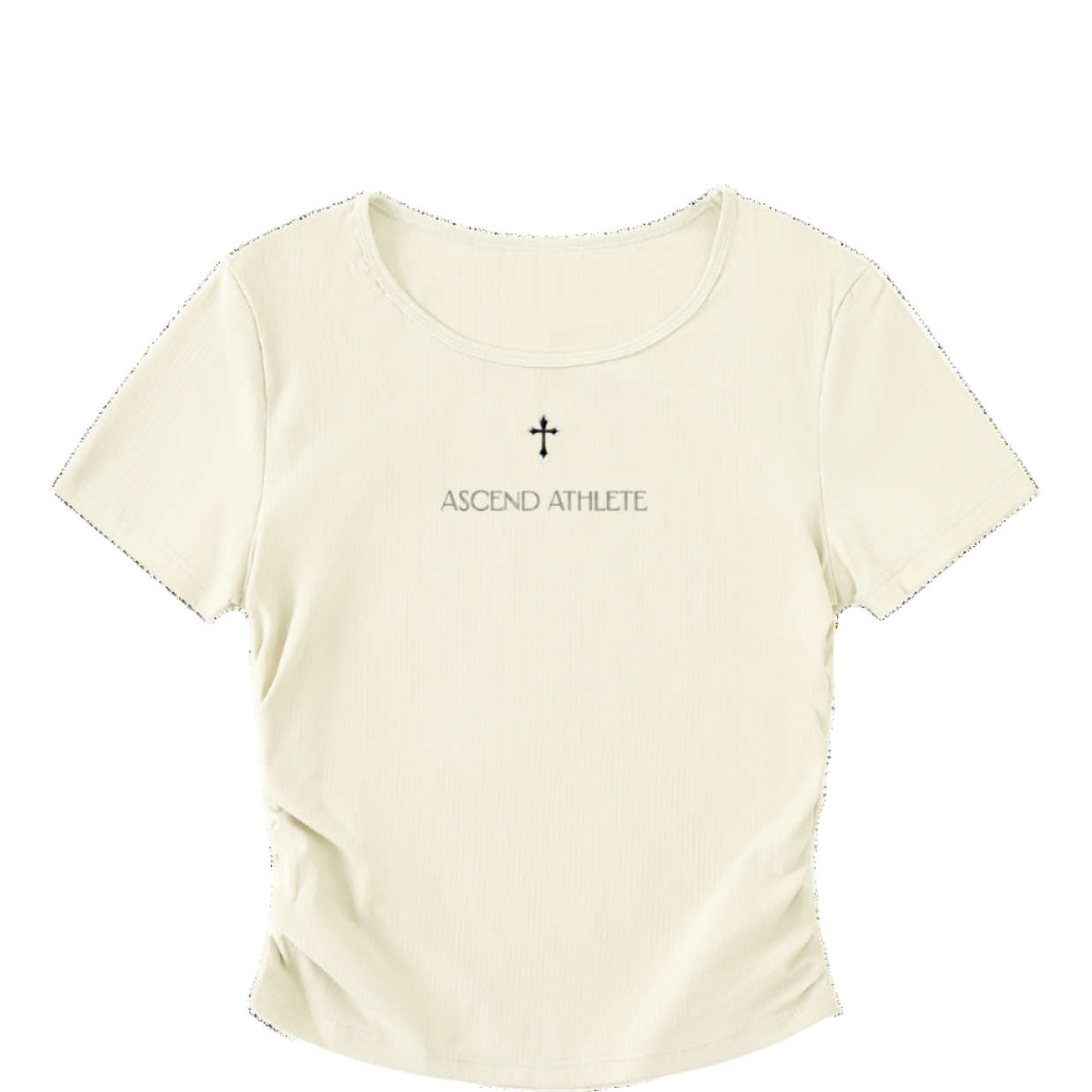 Double Cross Ruched Bodycon Crop Top