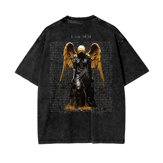 Gold Angel | Oversize Snow Wash T-Shirt