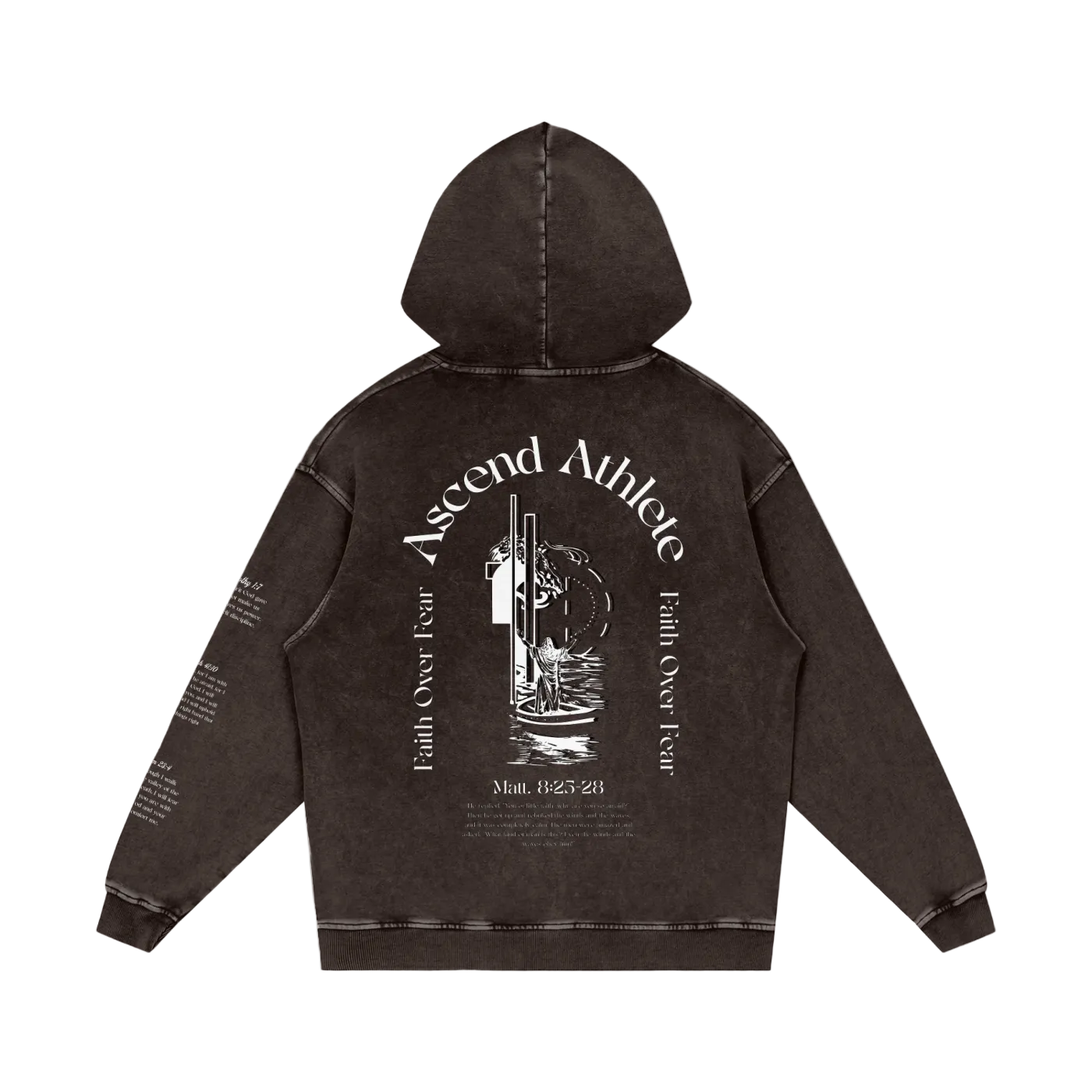 Snow Washed Faith Over Fear Hoodie