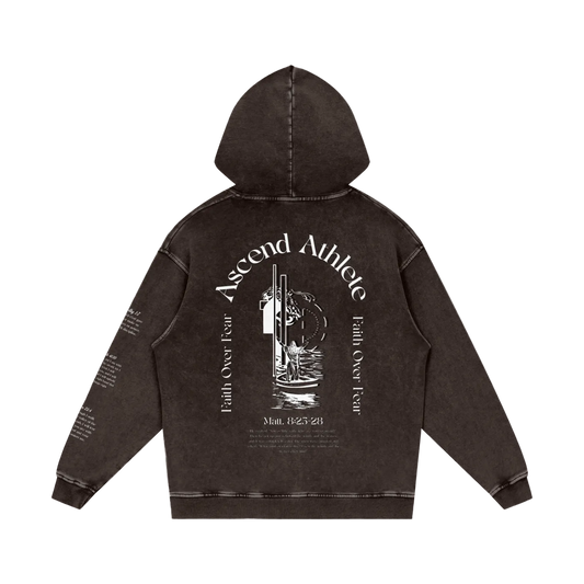 Snow Washed Faith Over Fear Hoodie