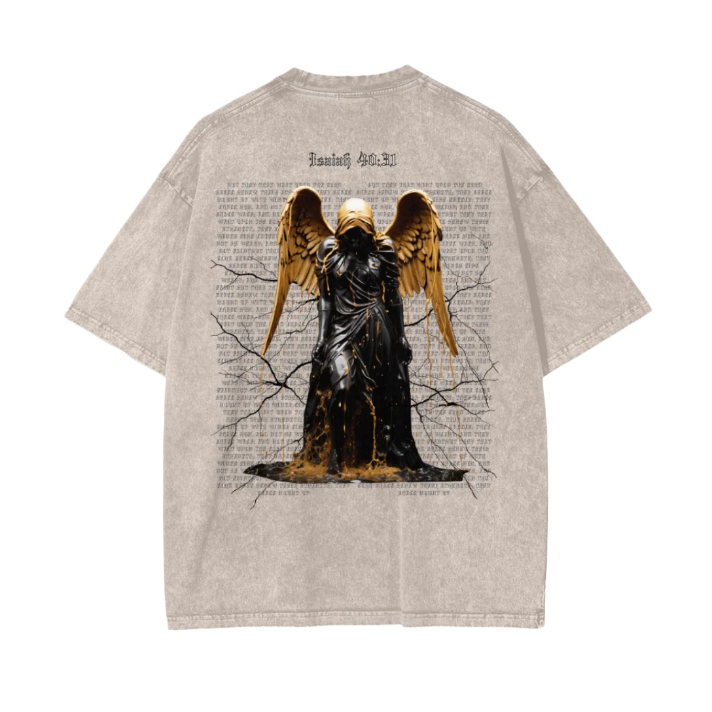 Gold Angel | Oversize Snow Wash T-Shirt