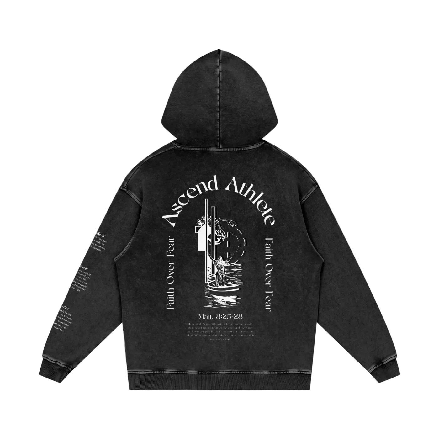 Snow Washed Faith Over Fear Hoodie