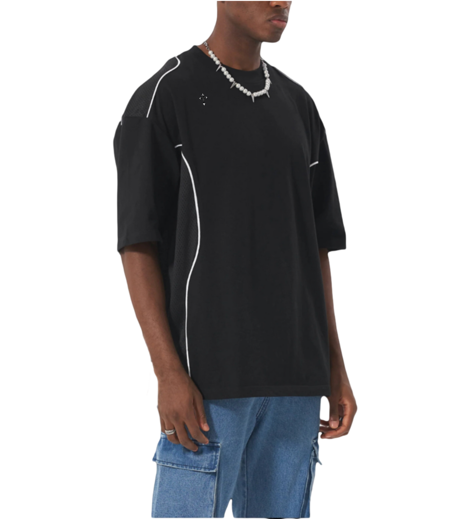 Contrast Piped Panel T-Shirt