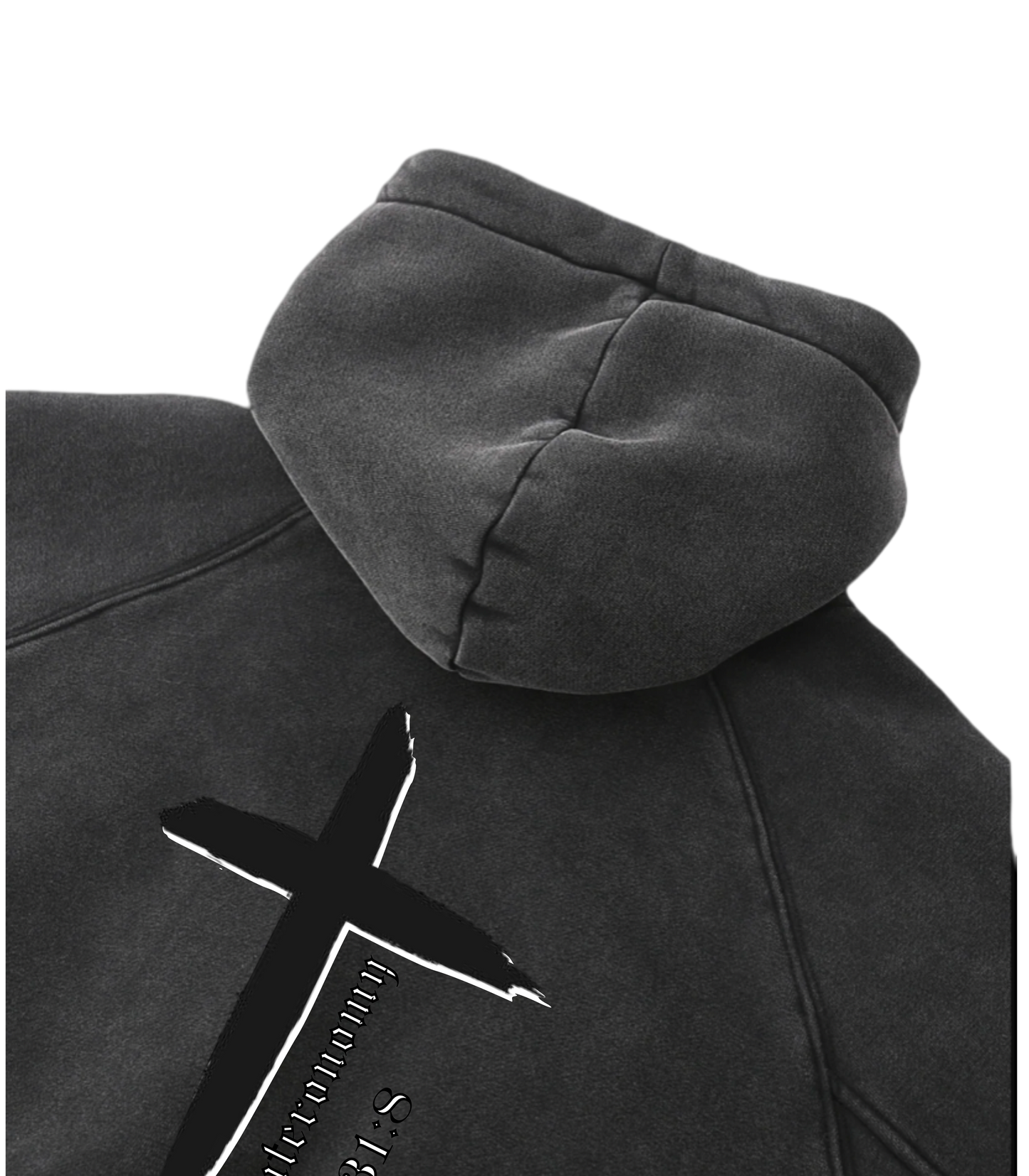 Deuteronomy 31:8 | Snow Washed Cropped Hoodie