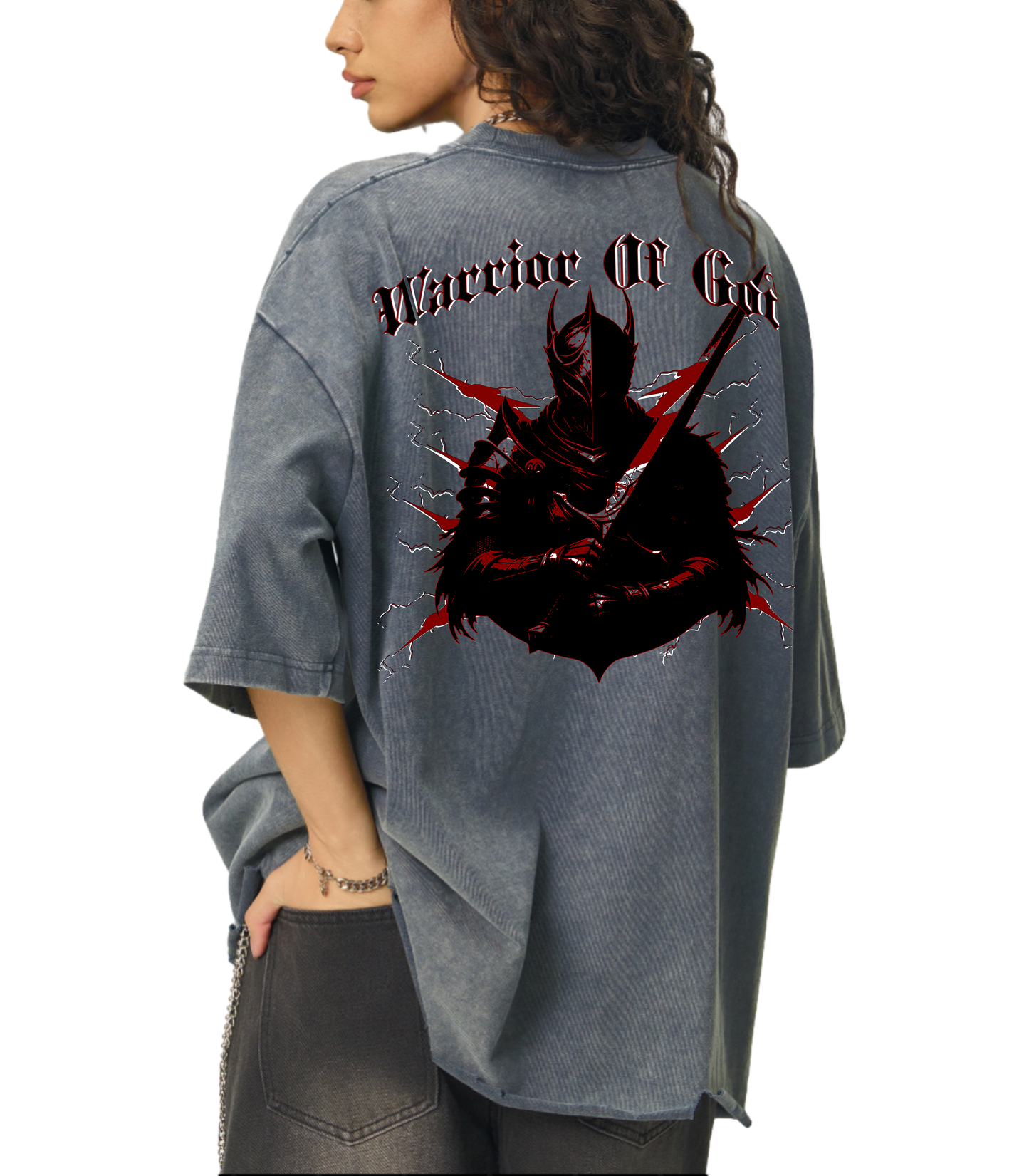 Warrior of God Snow Wash Boxy T-shirt