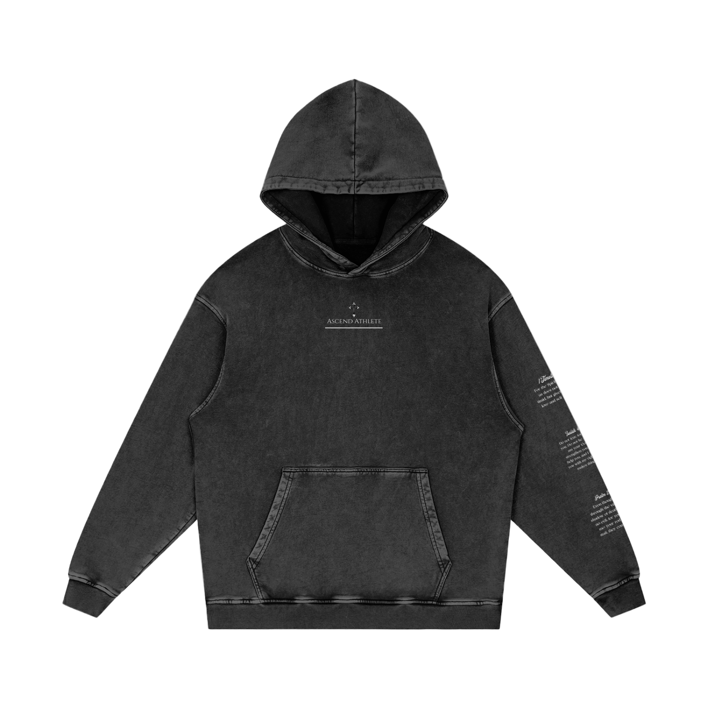 Snow Washed Faith Over Fear Hoodie